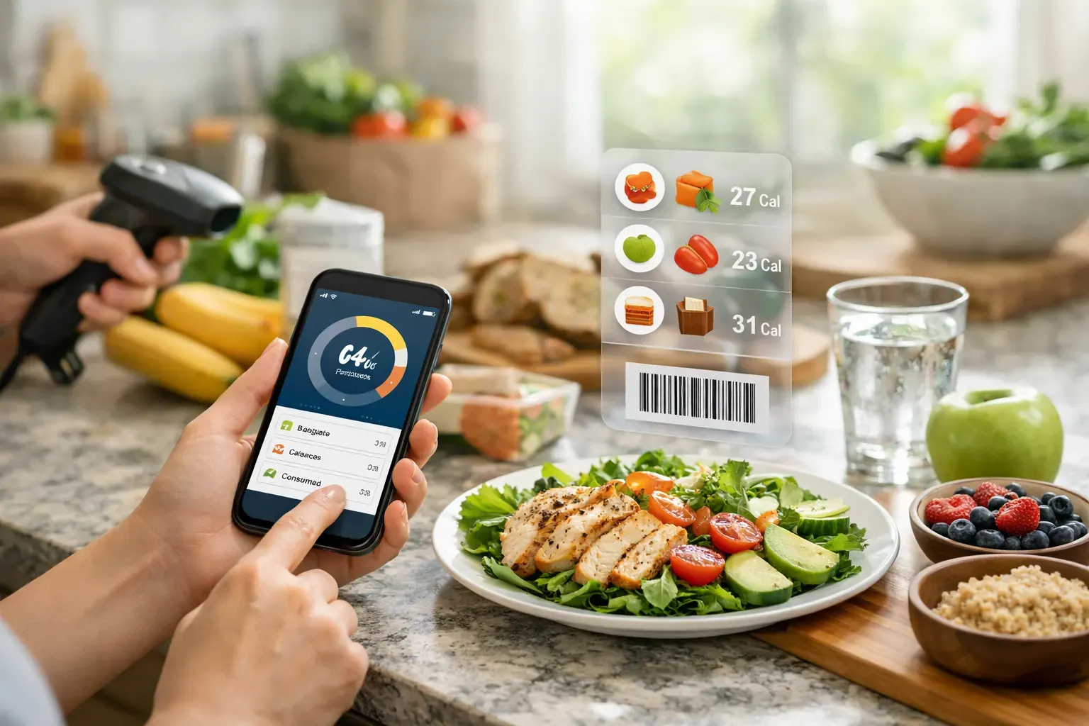 صورة توضيحية لمقال Calorie Bank Credit حول كيف يساعدك تطبيق تتبع السعرات بالذكاء الاصطناعي على الالتزام