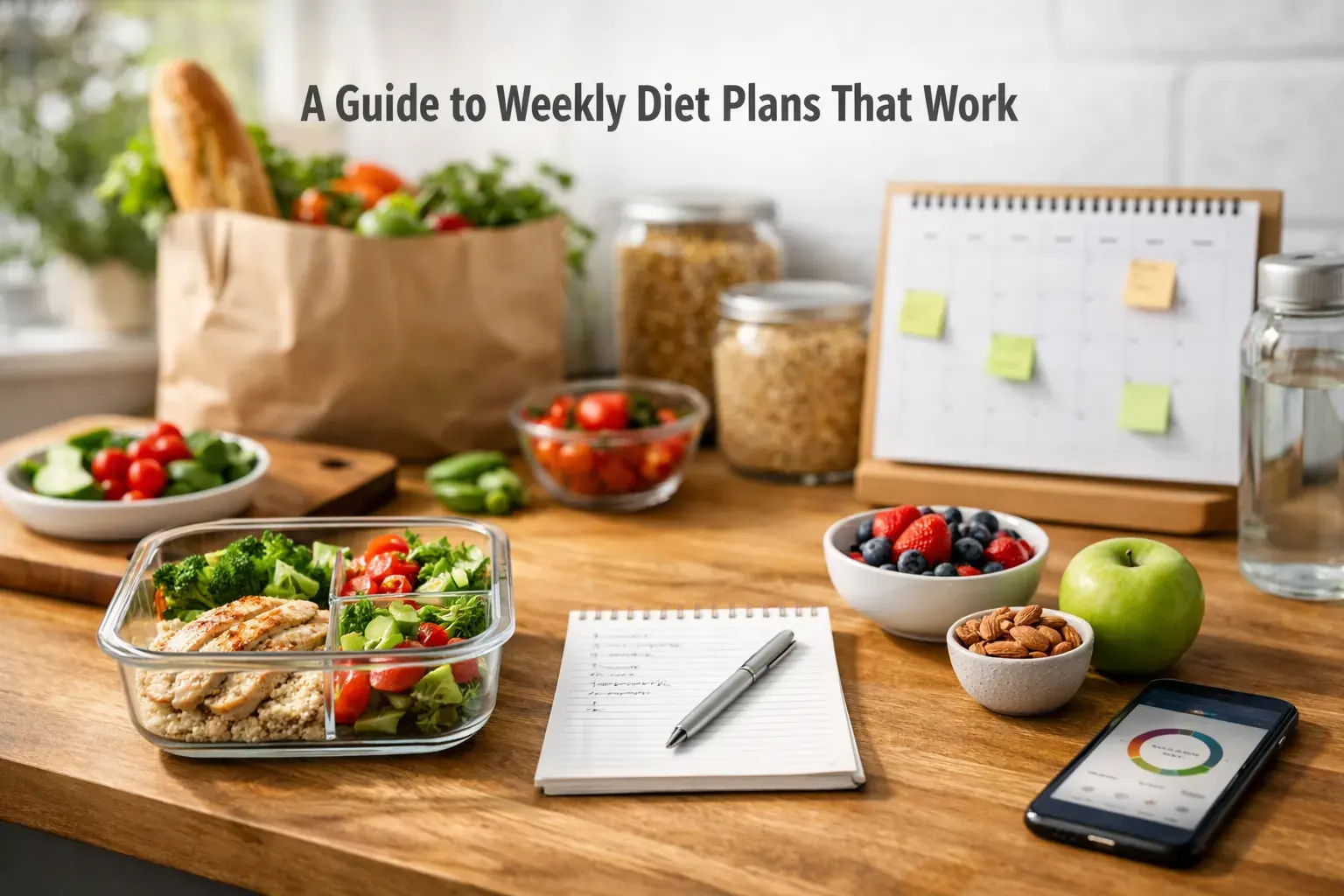 Calorie Bank Credit article illustration for A Guide to Weekly Diet Plans That Work
