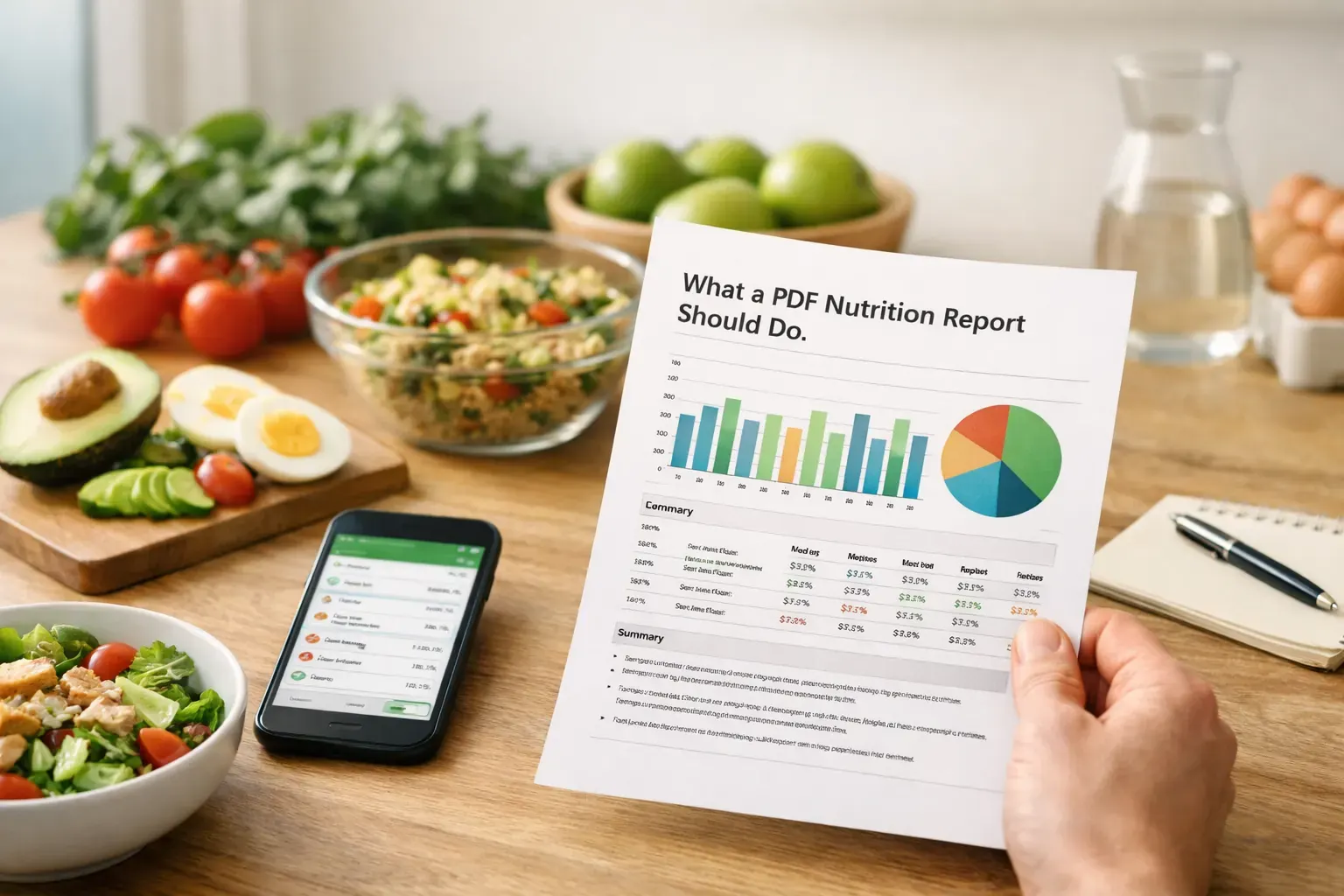 Illustration d'article Calorie Bank Credit sur Ce qu’une application de rapport nutritionnel en PDF doit faire