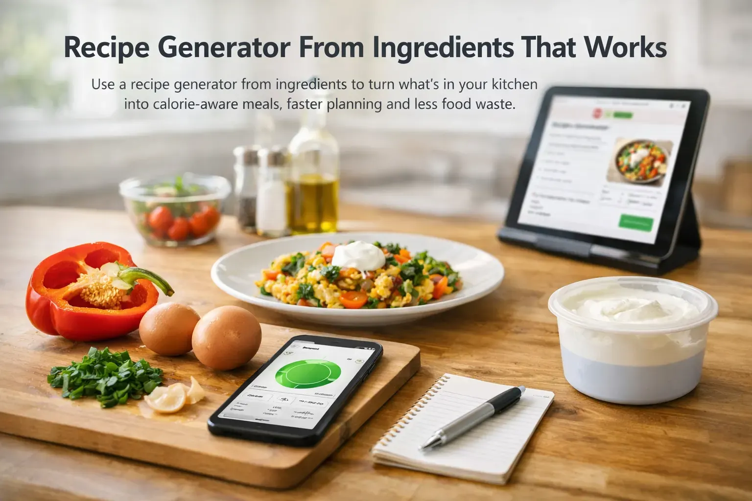 Calorie Bank Credit article illustration for Recipe Generator From Ingredients That Works