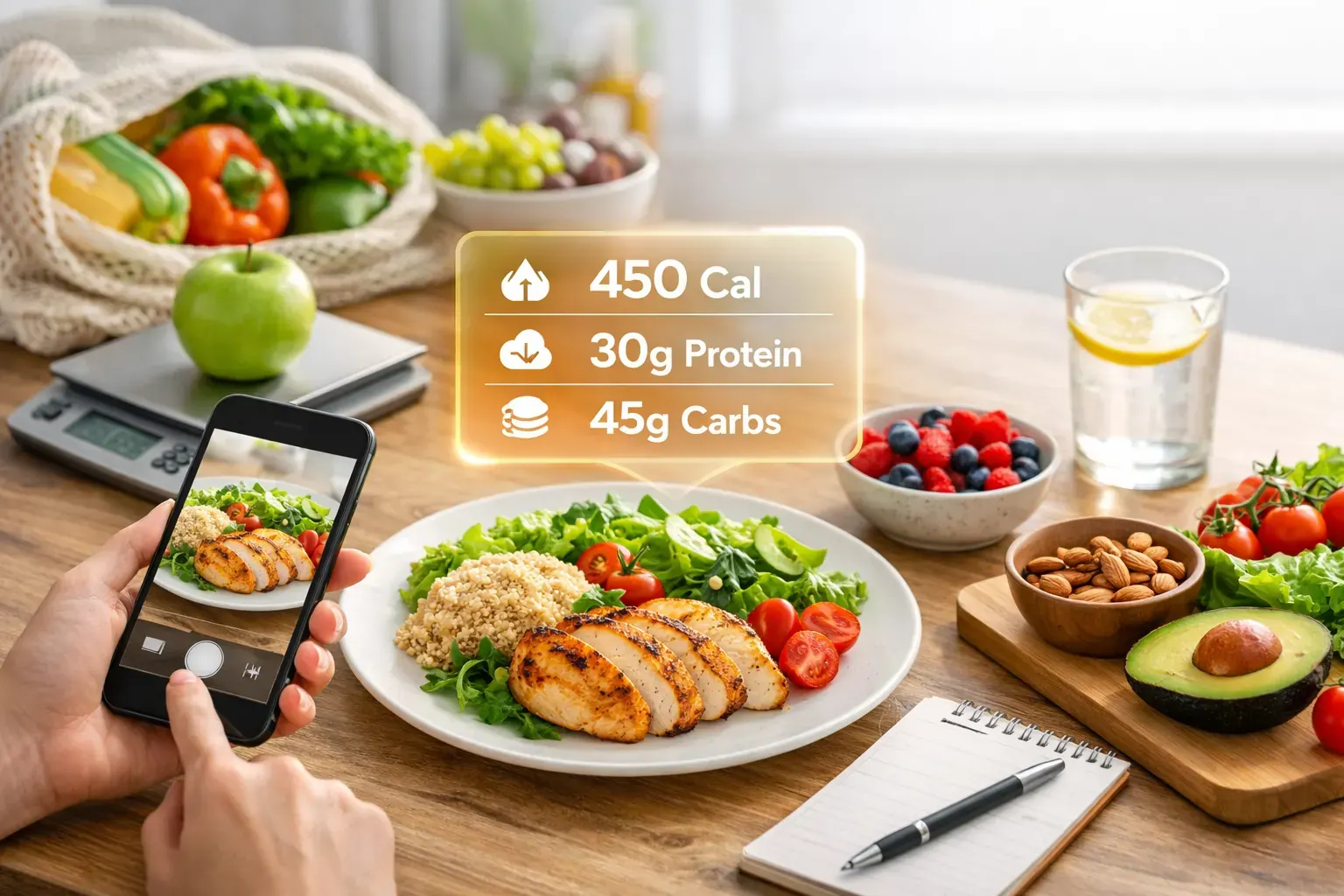 Illustration zum Calorie Bank Credit Artikel über 7 Trends beim KI-Food-Logging, die Sie kennen sollten